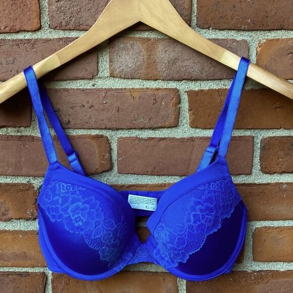 Maidenform Push-up Underwire Lace Trim Bra - Picture 1 of 5